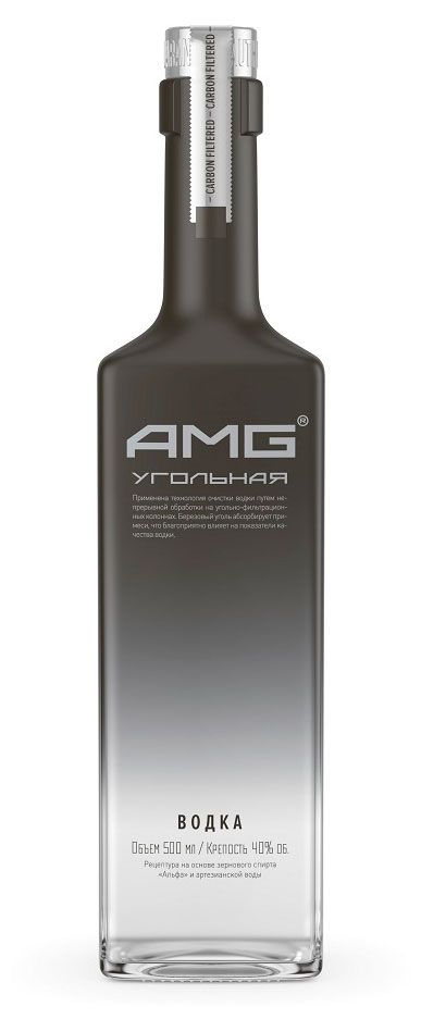 Водка AMG Угольная фильтрация Россия, 0,5 л