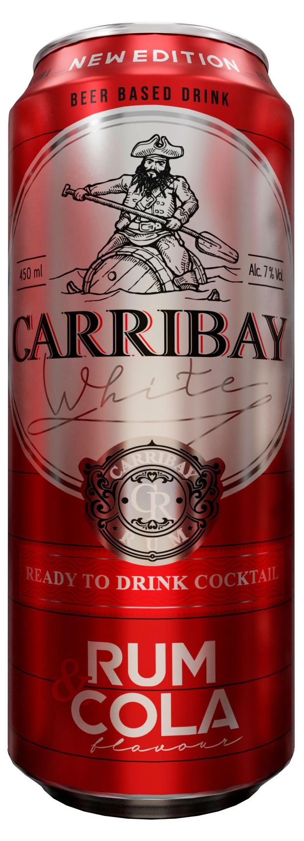 Пивной напиток Carribay Rum Cola осветленный нефильтрованный, 450 мл