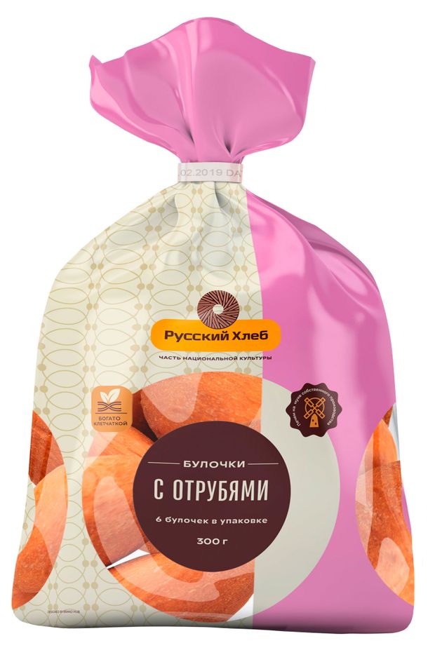 Булочки Русский Хлеб с отрубями, 6х50 г