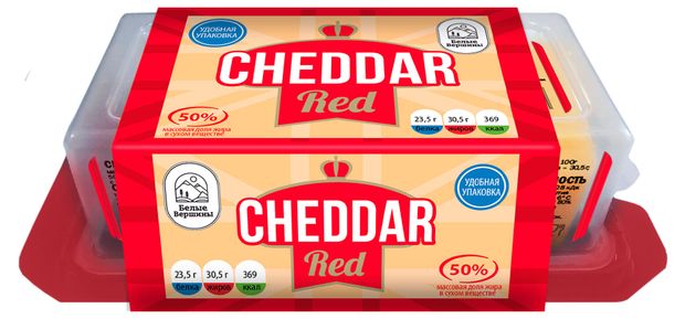 Сыр полутвердый Чеддер Red Cheese Box красный брусок БЗМЖ 50 240 г 269₽