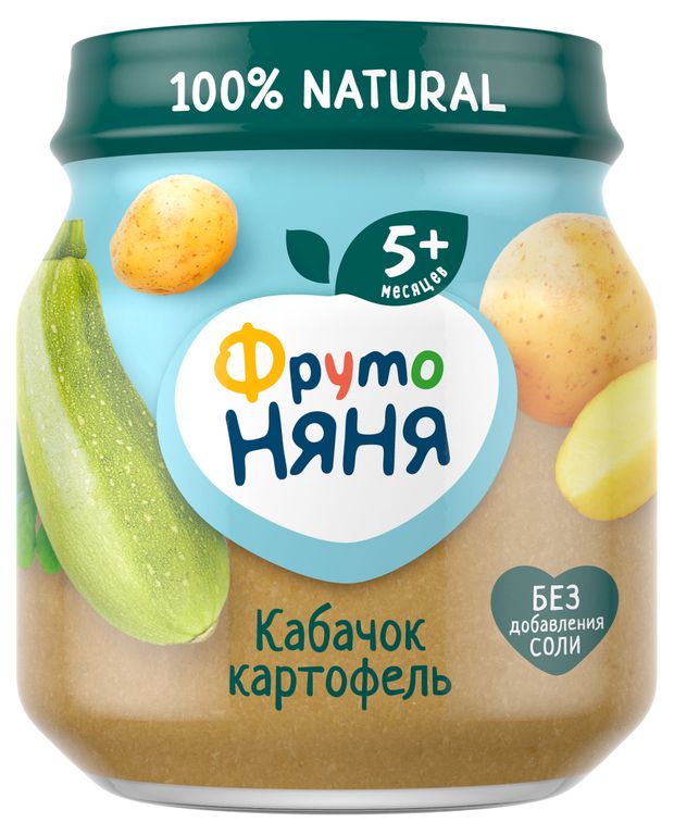 Пюре ФрутоНяня из кабачков и картофеля с 5 мес 110 г 59₽