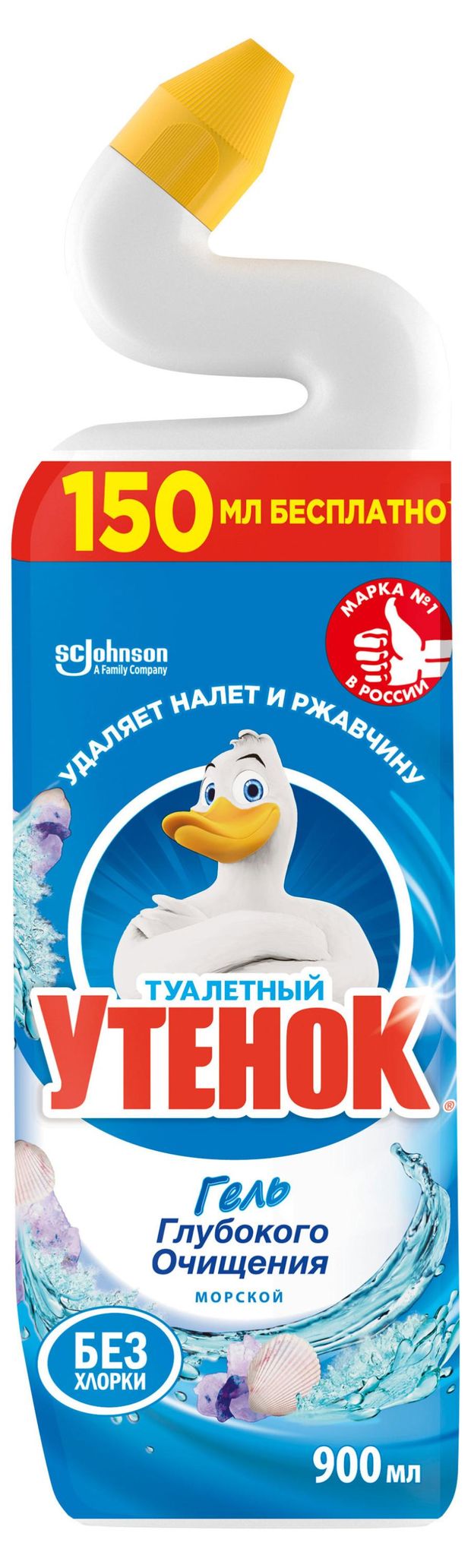 Средство для очистки унитаза Туалетный Утенок Морской, 900 мл