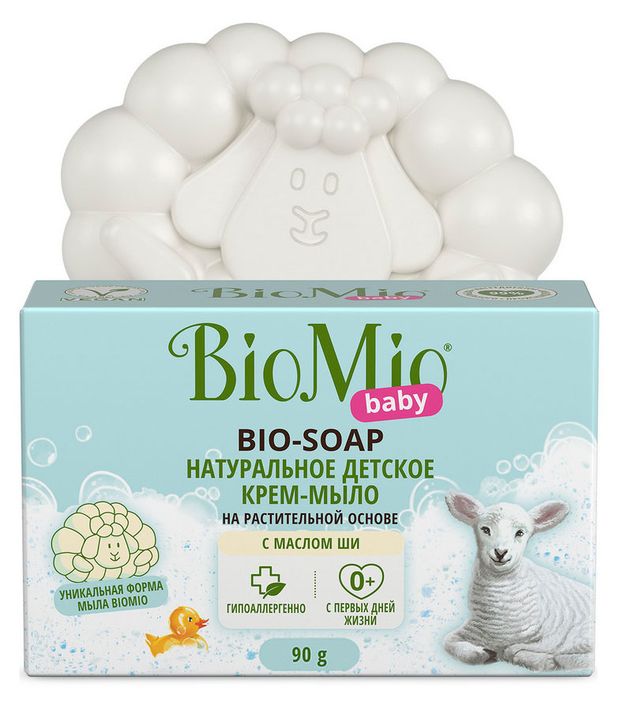 Мыло детское BioMio Baby Bio-Soap с маслом ши 90 г 139₽