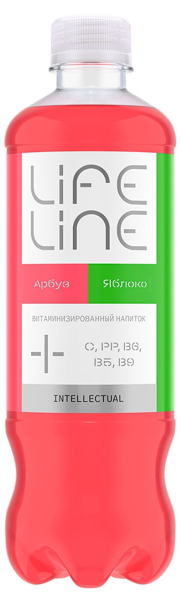 Напиток витаминизированный Lifeline Intellectual, арбуз-яблоко без газа, 500 мл