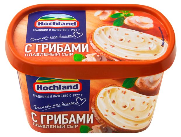 Сыр плавленый с грибами Hochland 55% БЗМЖ, 400 г