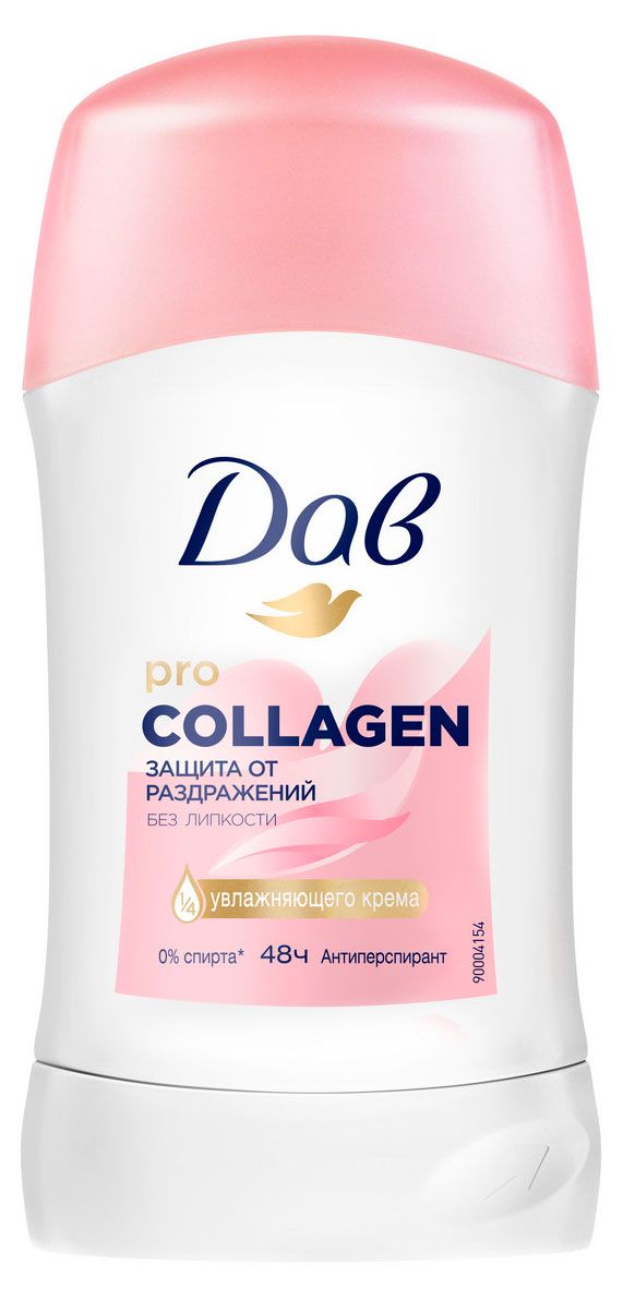 Дезодорант-антиперспирант женский Дав защита от раздражений с PRO-Collagen комплекс, 40 мл