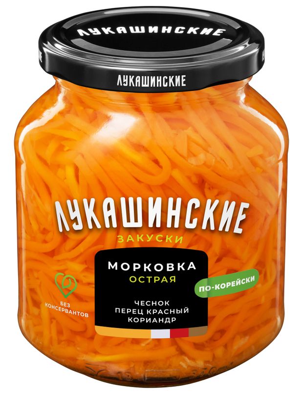 Морковка Лукашинские по-корейски острая 340 г 121₽