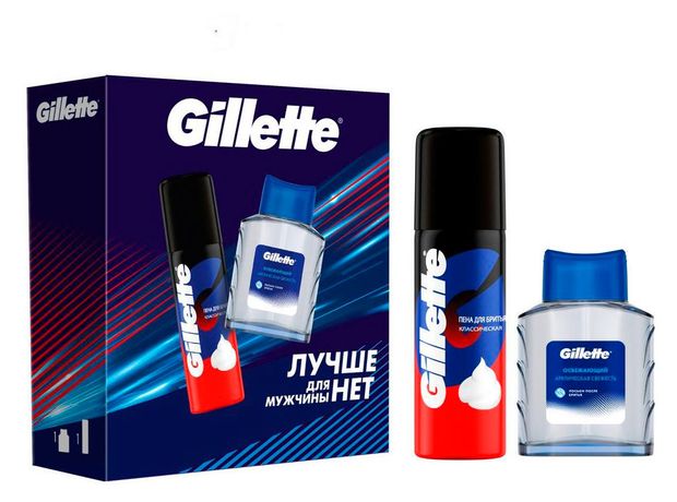 фото Набор подарочный gillette пена для бритья + лосьон после бритья, 100 мл