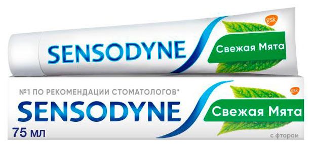 Зубная паста Sensodyne С Фтором Свежая мята, 75 мл