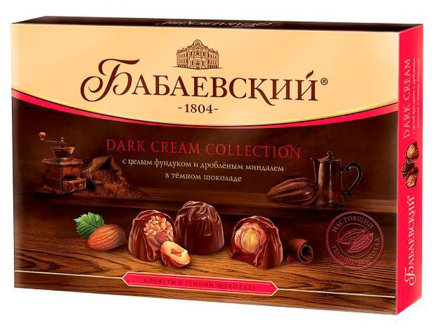 фото Набор конфет бабаевский dark cream орехи и темный шоколад, 200 г