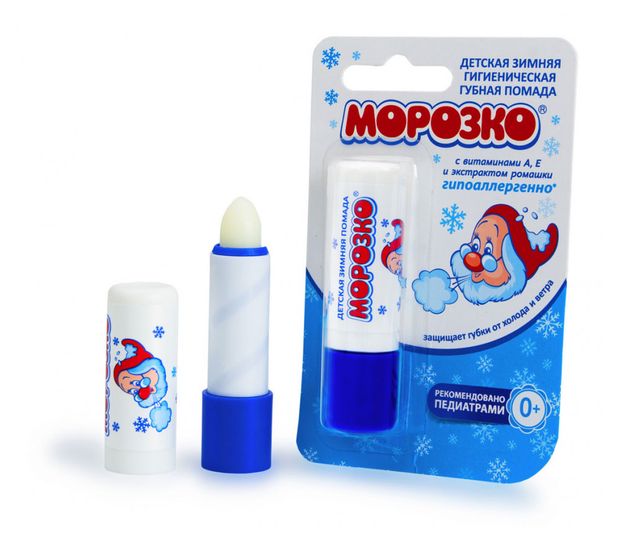 Помада губная Морозко гигиеническая зимняя с рождения, 2,8 г