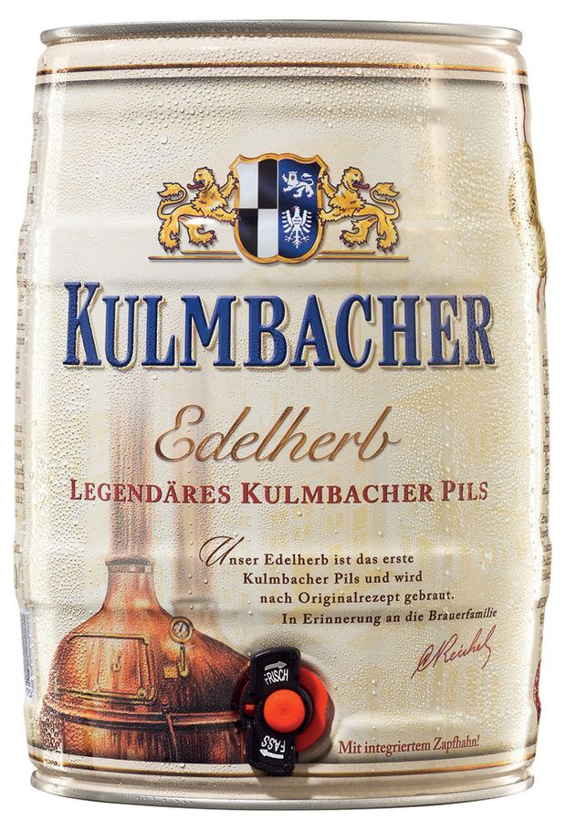 Пиво Kulmbacher Edelherb светлое фильтрованное 49 5 л 3499₽