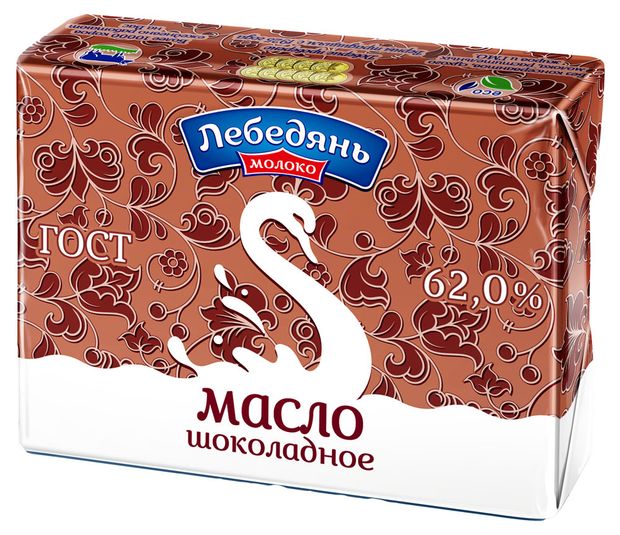 Масло сливочное Лебедяньмолоко шоколадное 62 БЗМЖ 180 г 189₽