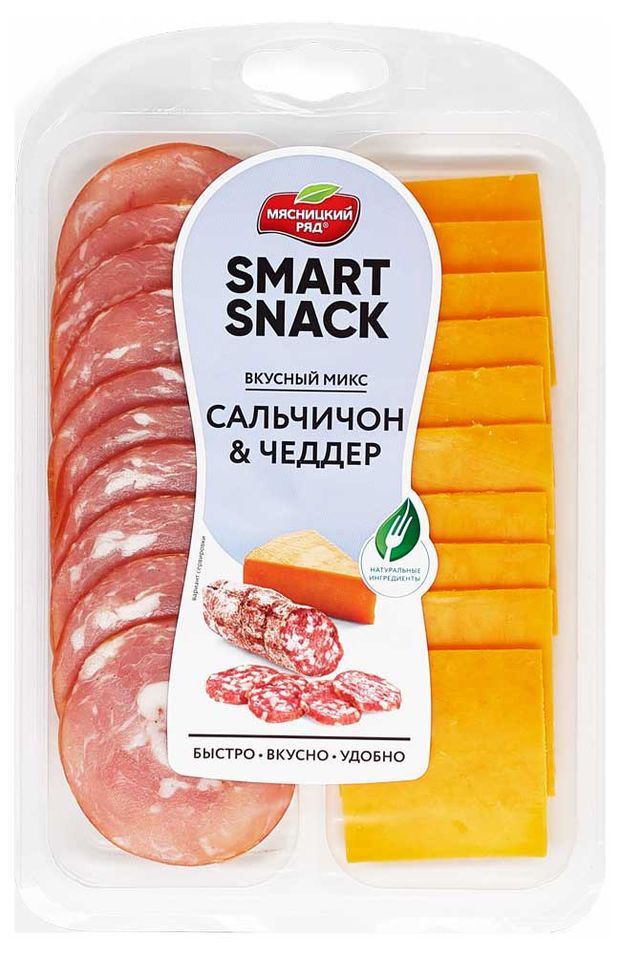 Купить Закуска «Мясницкий ряд» Smart Snack Сальчичон Чеддер, 90 г