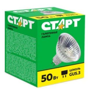 Лампа галогенная СТАРТ 50W GU5,3 MR 16 12V