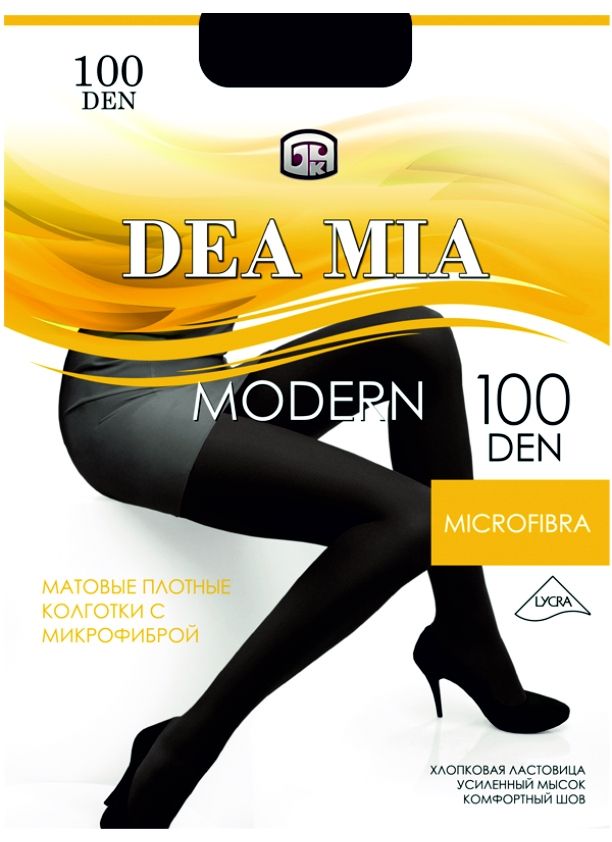   Ашан Колготки Dea Mia Modern 100 den nero, размер 6