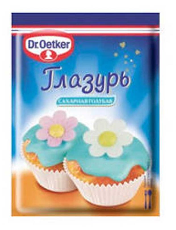 фото Глазурь dr oetker сахарная голубая, 100 г