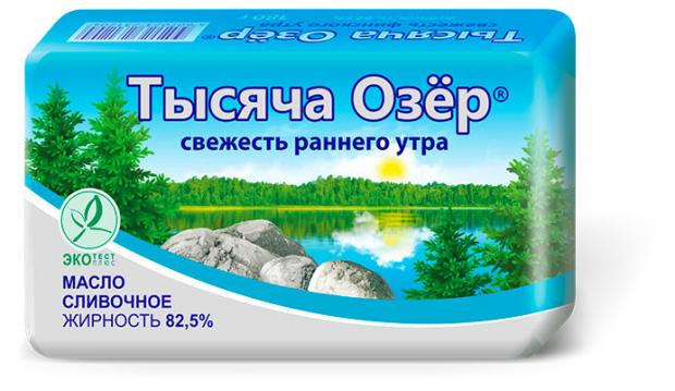 фото Масло сливочное «тысяча озер» традиционное 82,5%, 180 г