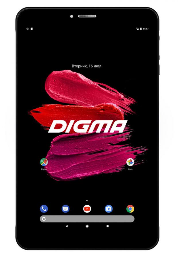 фото Планшет digma optima 8027 3g sc7731e 4c/1gb/16gb 8" ips 1280x800/3g/and8.1/черный/bt/gps/2mpix/0.3mp