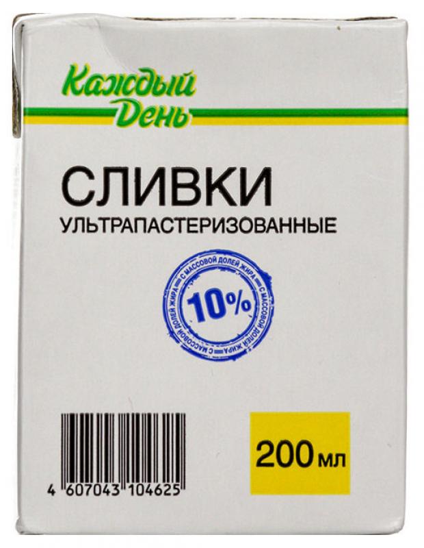 

Сливки ультрапастеризованные «Каждый день» 10%, 200 г