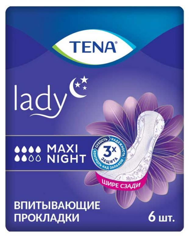 

Прокладки урологические для взрослых Tena Макси Lady, 6 шт