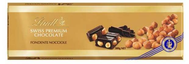 фото Шоколад темный lindt swiss premium chocolate с цельным фундуком, 300 г