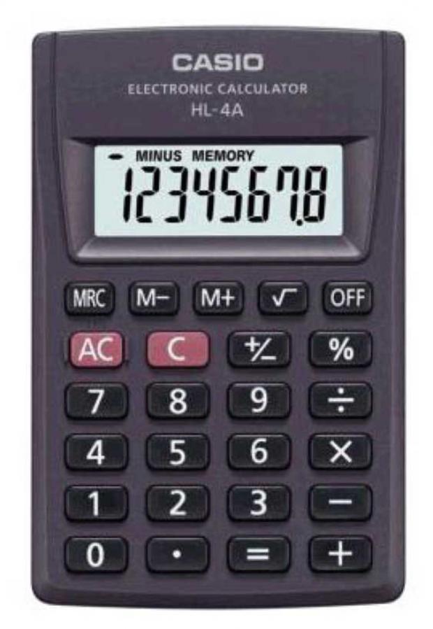 фото Калькулятор casio hl-4a карманный 8-разрядный