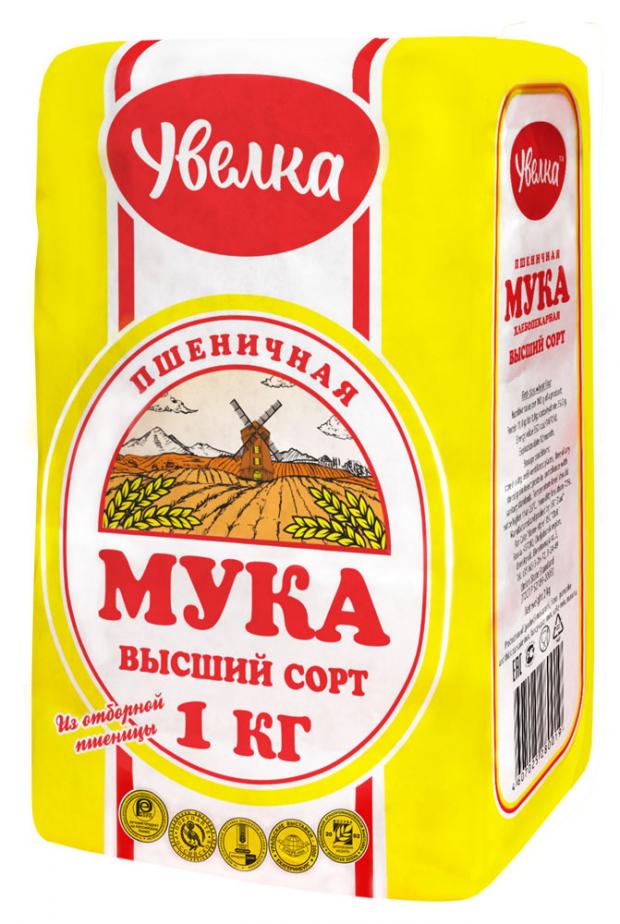 Мука пшеничная Увелка высший сорт 1 кг 40₽