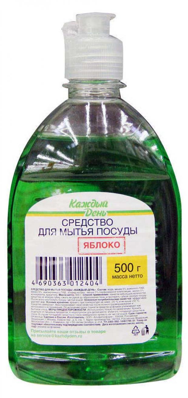 Жидкость для мытья посуды Каждый день Яблоко 500 мл 18₽