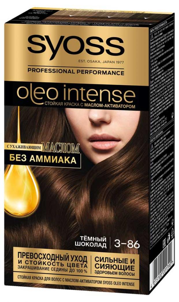 фото Краска для волос syoss oleo intense темный шоколад тон 3-86