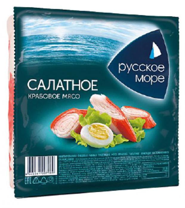 фото Мясо крабовое «русское море» салатное охлажденное, 200 г