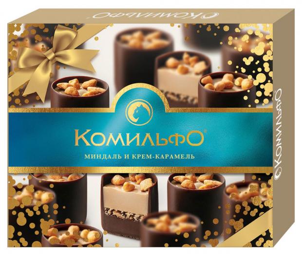 Конфеты Комильфо шоколадные с миндалем и карамелью 232 г 399₽