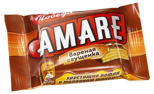 Батончик шоколадный «Победа вкуса» Amare вареная сгущенка, 45 г