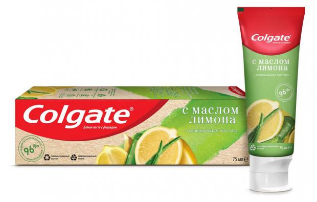 фото Зубная паста colgate naturals освежающая чистота с маслом лимона с натуральными ингредиентами, 75 мл