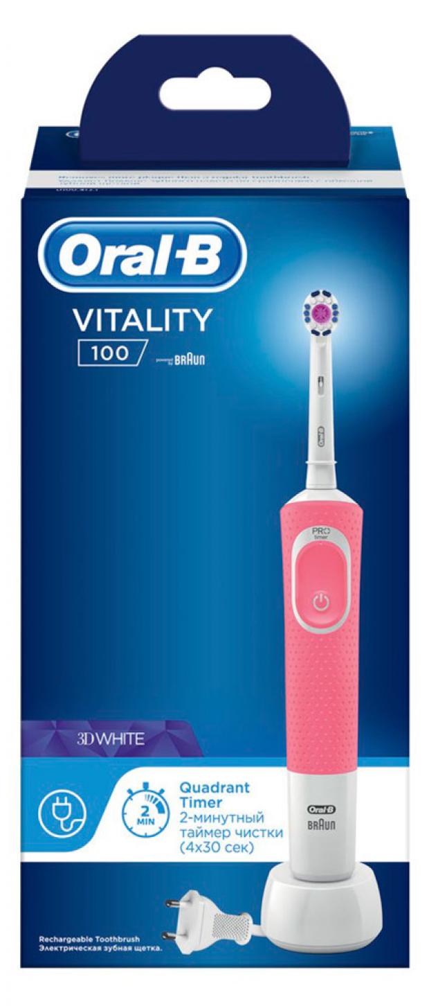 

Зубная щетка электрическая Oral-B Vitality 100 розовая, 1 шт