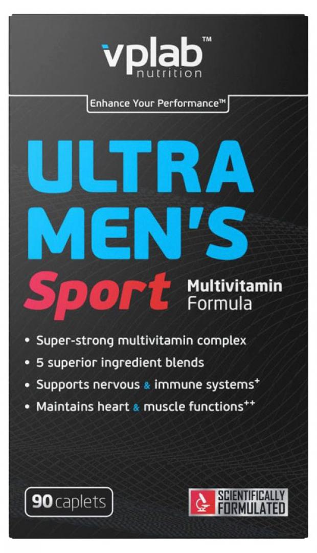 фото Комплекс витаминно-минеральный vplab ultra mens sport multivitamin formula, 90 каплет