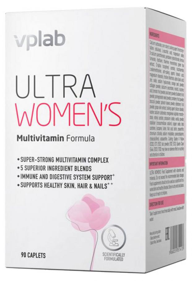 фото Комплекс витаминно-минеральный vplab ultra women multivitamin formula, 90 каплет