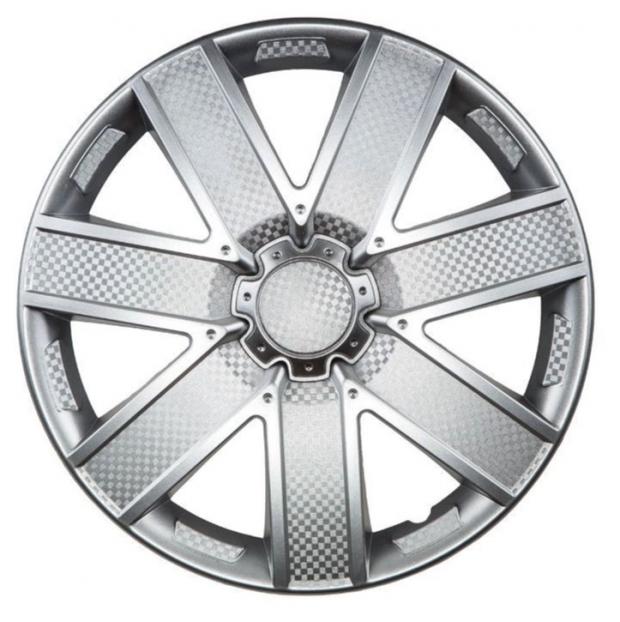 фото Колпаки на колеса garde lw1501 галакси r-15 silver карбон, 2 шт