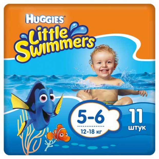 фото Подгузники huggies для плавания 5-6 (12-18 кг), 11 шт