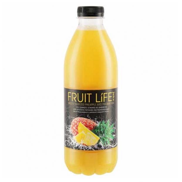 Сок Fruit Life juice из ананасов прямого отжима пастеризованный, 1 л