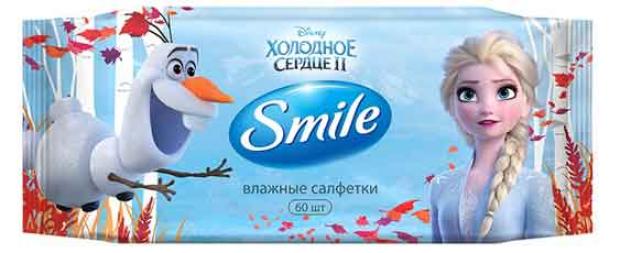 фото Влажные салфетки smile холодное сердце, 60 шт