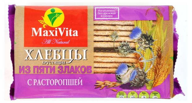 фото Хлебцы хрустящие maxi vita 5 злаков с расторопшей, 150 г