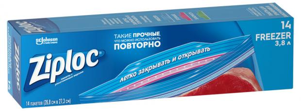 

Пакеты для хранения и замораживания Ziploc 3,8л, 14 шт