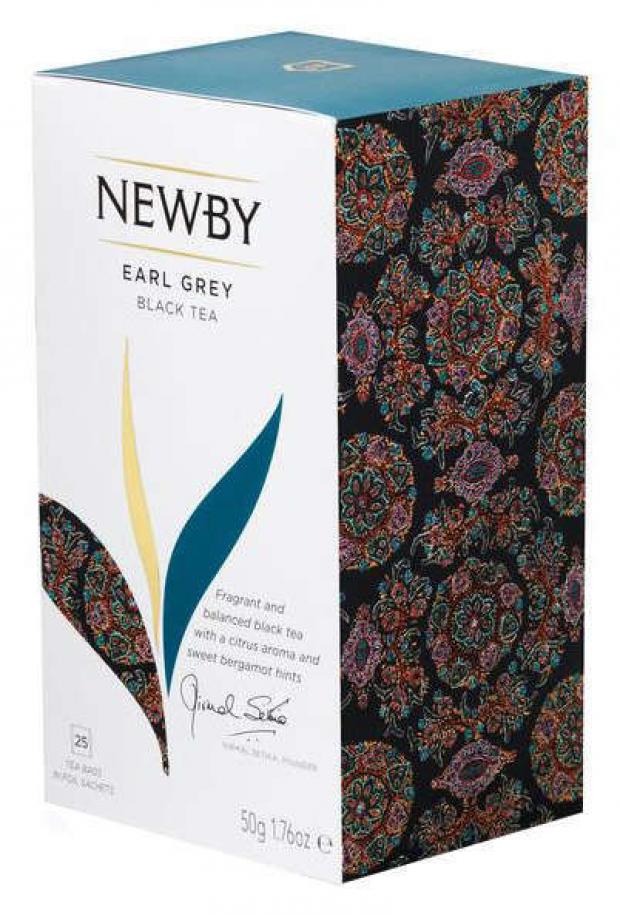 фото Чай черный newby earl grey с бергамотом в пакетиках, 25х2 г