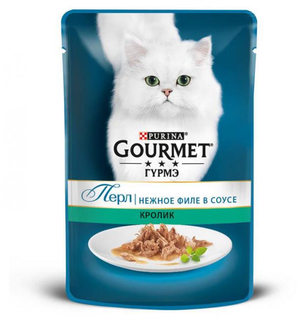 

Корм для кошек Gourmet Перл влажный Нежное филе со вкусом кролика в соусе, 85 г