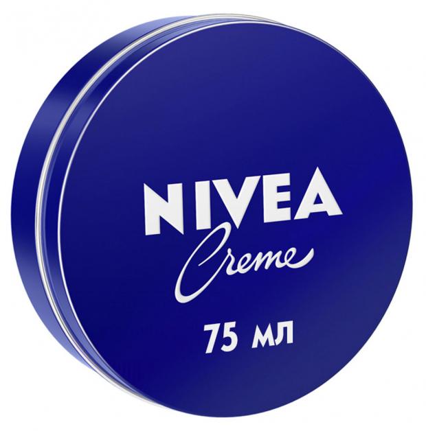 фото Крем для лица рук и тела nivea crème увлажняющий универсальный с пантенолом, 75 мл