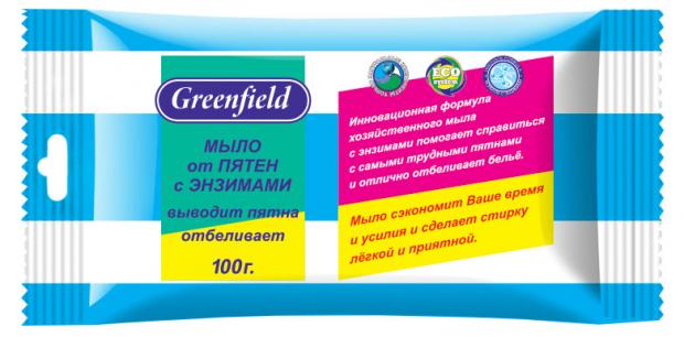 Мыло от пятен Greenfield с энзимами 80 г 49₽