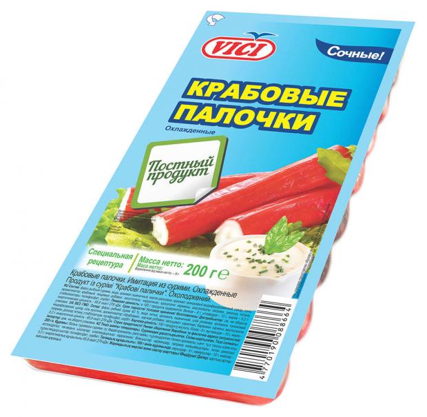 фото Крабовые палочки охлажденные vici постный продукт, 200 г