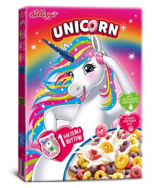 фото Готовый завтрак kellogg's unicorn радужные колечки, 195 г