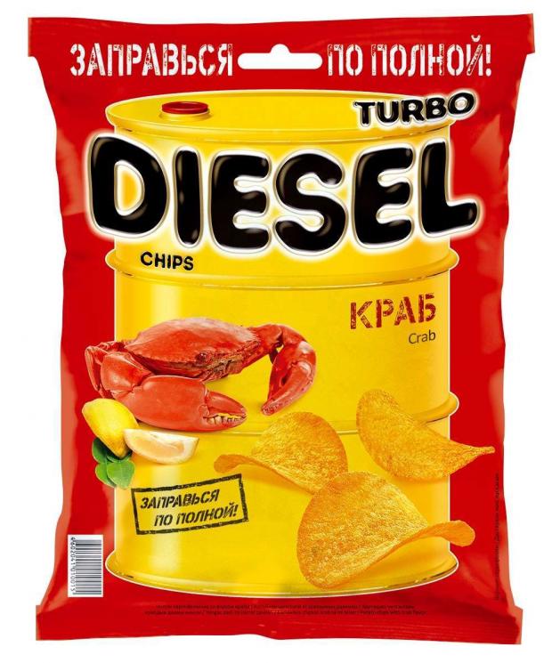 

Чипсы картофельные Turbo Diesel со вкусом краба, 75 г